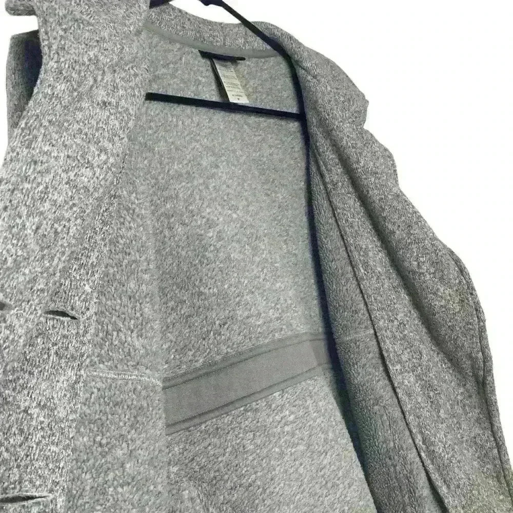 Patagonia Better Sweater woman’s Peacoat Fleece Coat Gray Buttons Sz Medium - Picture 6 of 10